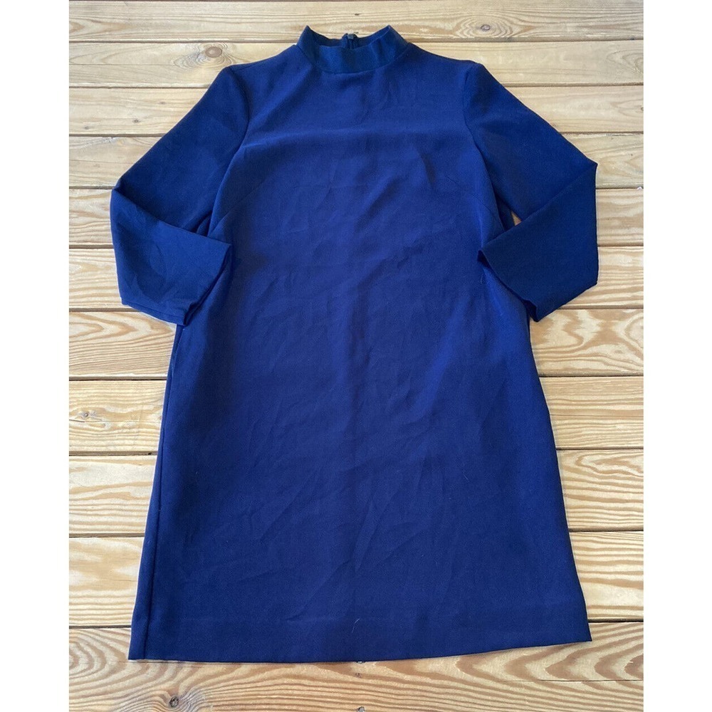 & Other Stories Mock Neck Long Sleeve Dress Size 4 Women’s Blue